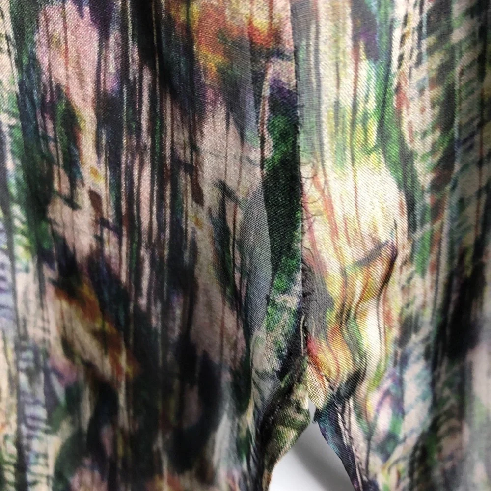 Theyskens' Theory Sheer Printed Silk Button Down - Picture 5 of 7